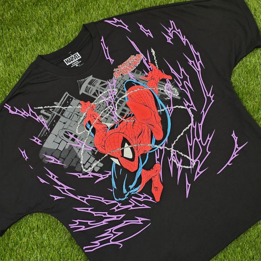 Marvel x The Amazing Spider-Man Graphic Crewneck Retro T-Shirt Men's Sz Small